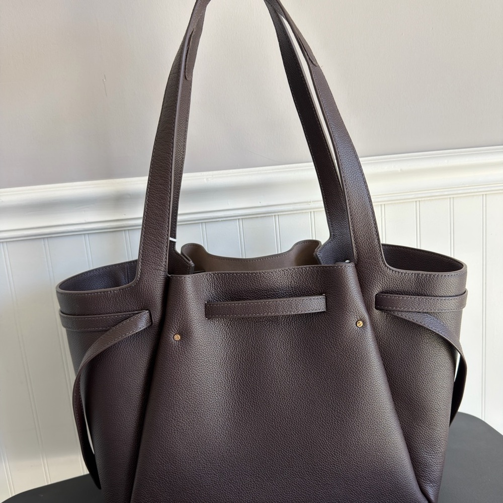Tory Burch ROMY tote in Deep brown NWT - Picture 4 of 12